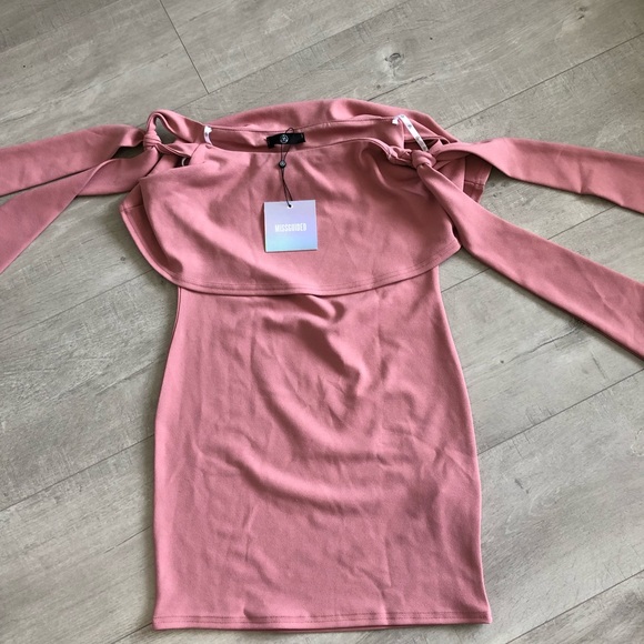 Brand new missguided pink off the shoulder dress - Picture 3 of 3
